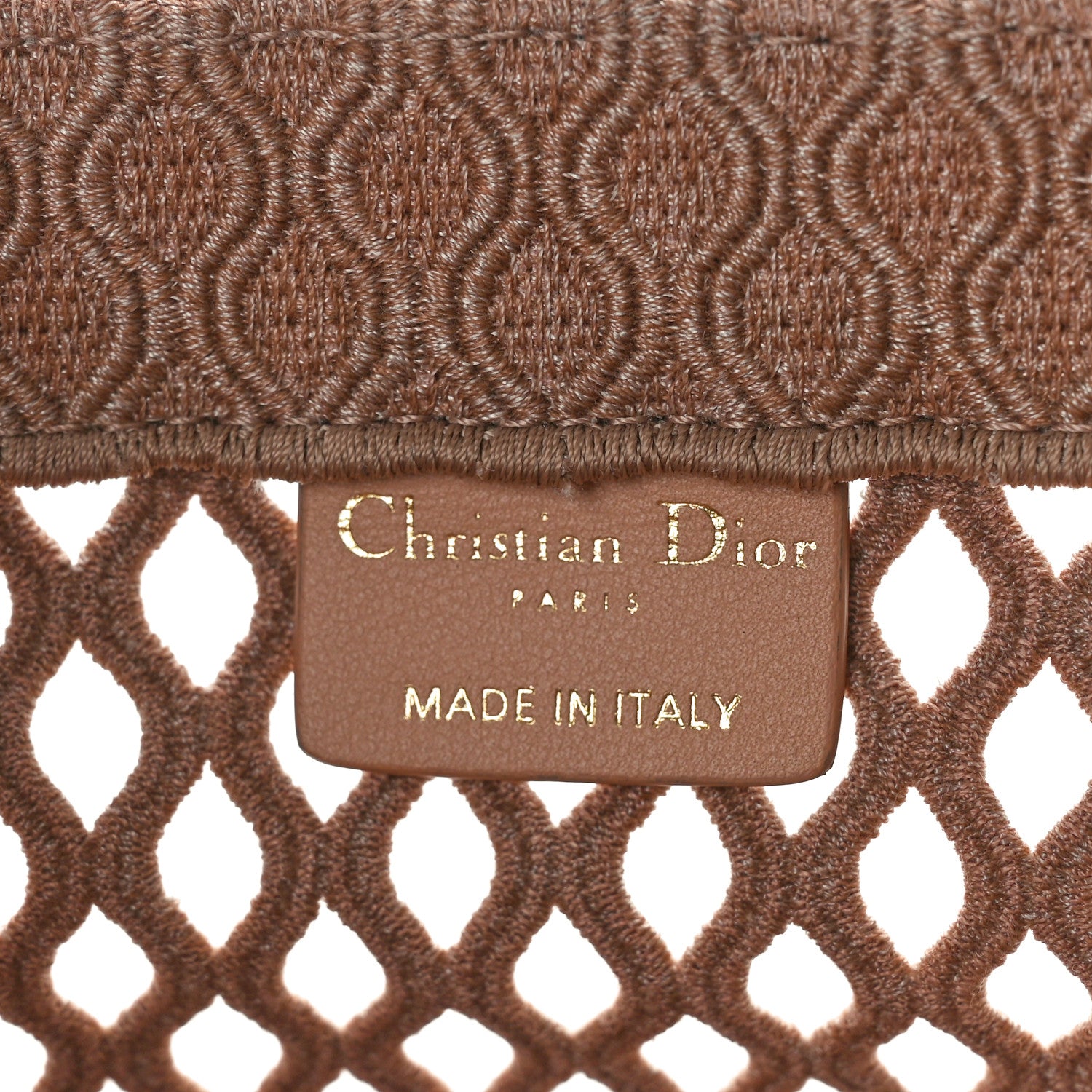 Christian Dior Mesh Embroidered Medium Book Tote Clay 6 of 10