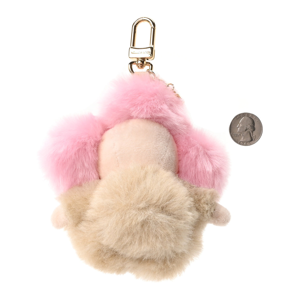 Louis Vuitton Fox Fur My Vivienne Bag Charm Pink 2 of 3