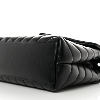 Saint Laurent Calfskin Y Quilted Monogram Monochrome Small Loulou Chain Satchel Black 10 of 13