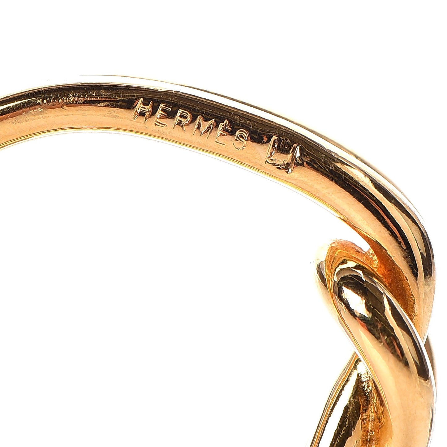 Knot Scarf Ring Gold