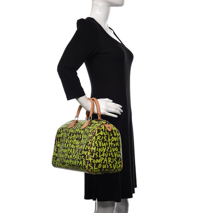 Louis Vuitton Monogram Graffiti Speedy 30 Green 2 of 16