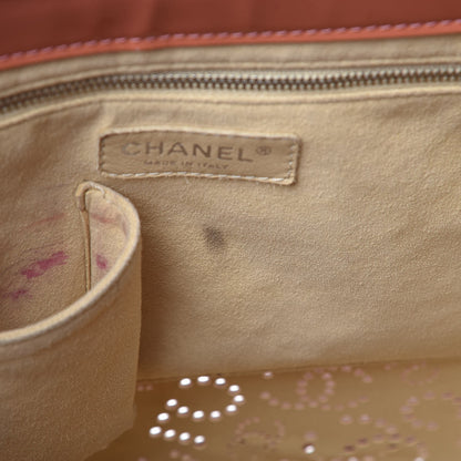 Chanel Patent Perforated CC No 5 Tote Coral 11 of 23
