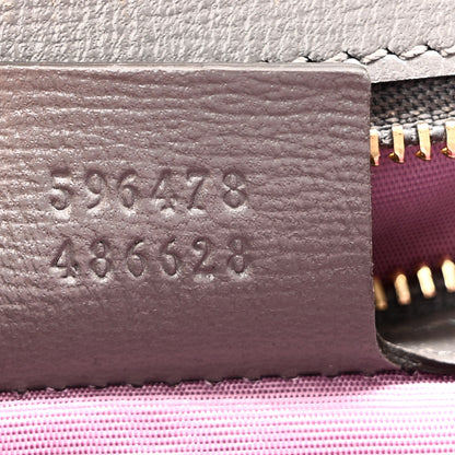 Gucci Textured Calfskin Medium Torchon GG Ring Shoulder Bag Grey 7 of 10