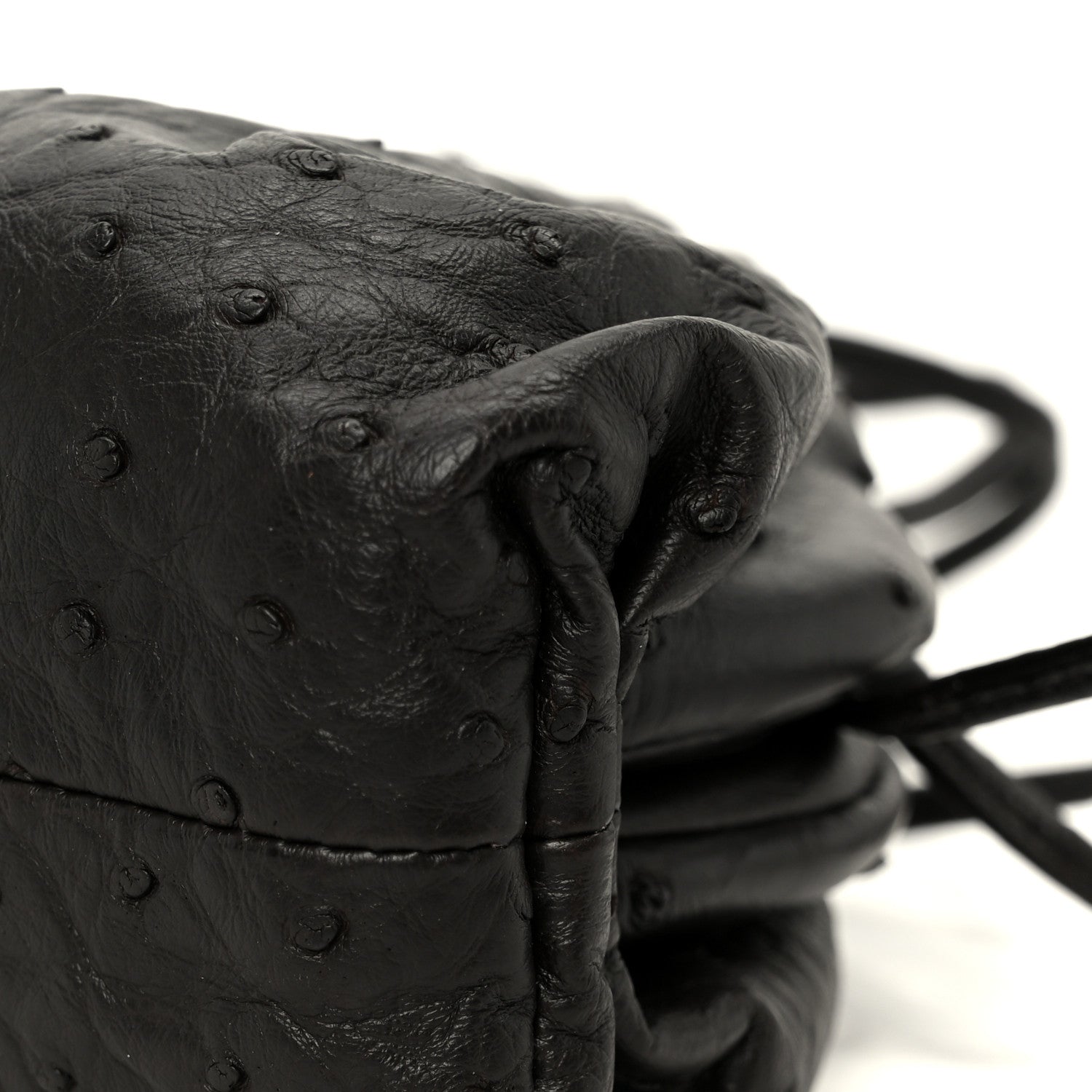 BOTTEGA VENETA オーストリッチ ビジネスバッグ Bottega Veneta Ostrich The Mini Pouch Fondente 1867356 – FASHIONPHILE