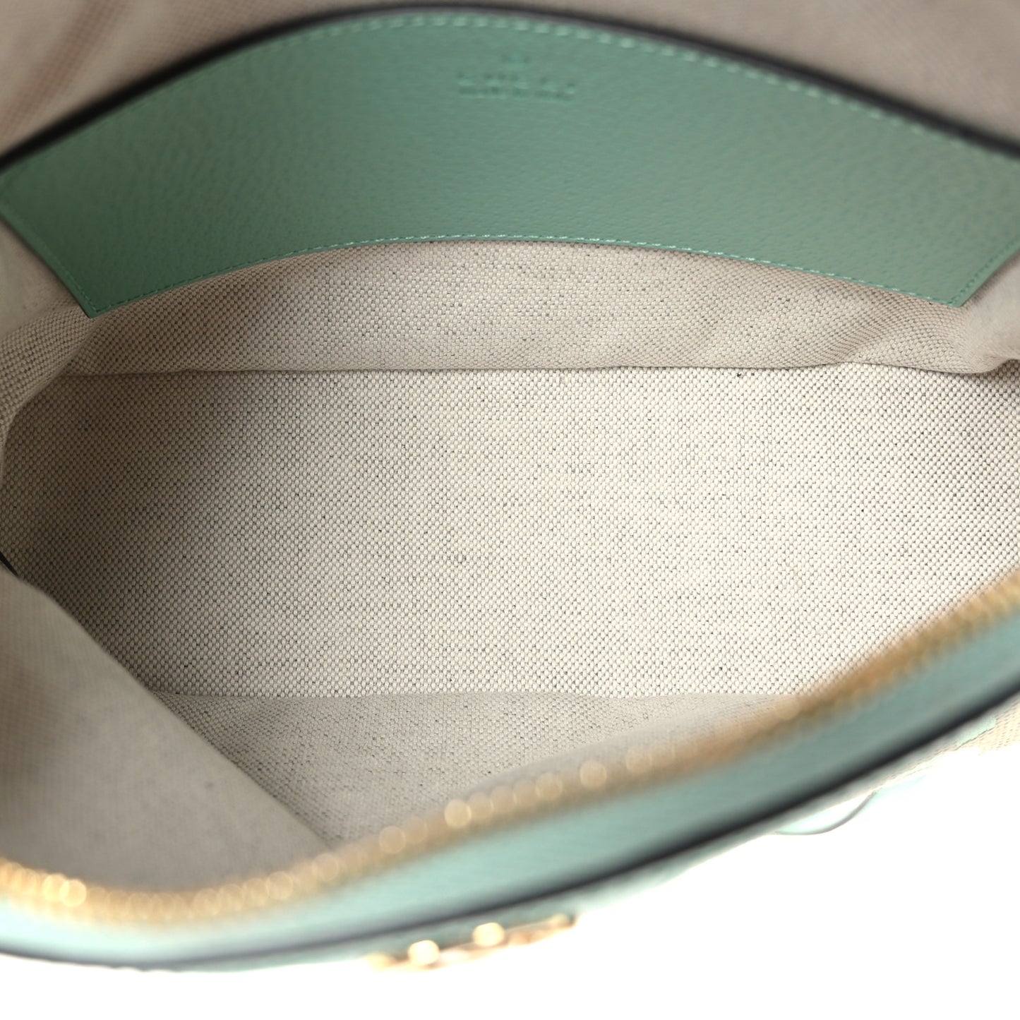 Monogram Jumbo GG Textured Dollar Calfskin Small Ophidia Dome Shoulder Bag Beige Pepperlight Mint