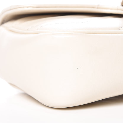Gucci Calfskin Matelasse Super Mini GG Marmont Shoulder Bag White 8 of 9