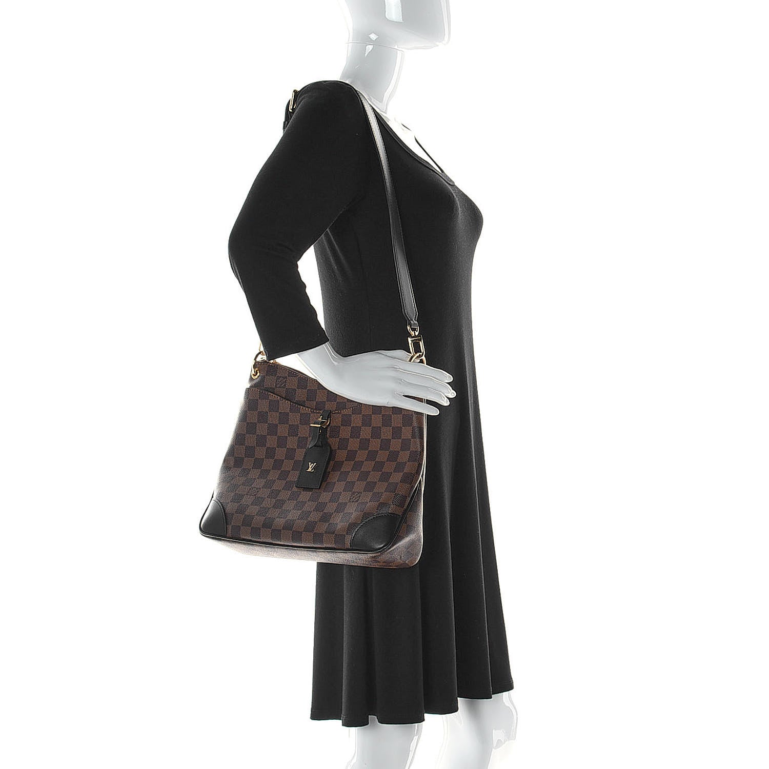 Louis Vuitton Damier Ebene Odeon MM Black 2 of 8