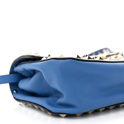 Valentino Garavani Vitello Mini Rockstud Flap Saddle Crossbody Bag Light Sapphire 9 of 11