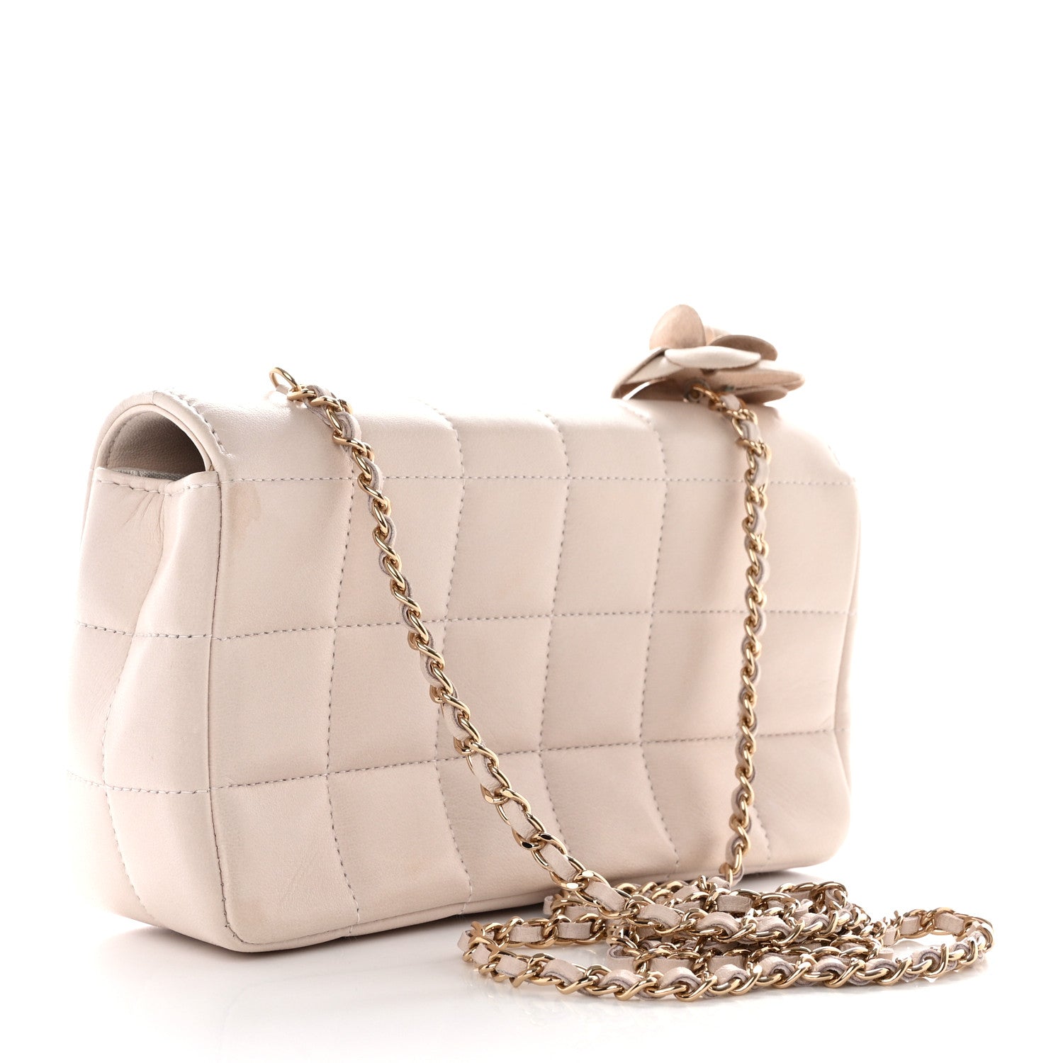 Chanel Lambskin Quilted Mini Chocolate Bar Camellia Flap Pink 3 of 10