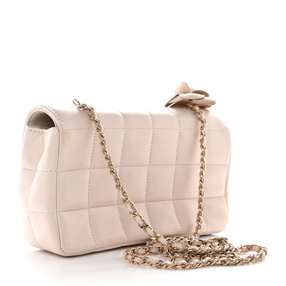 Chanel Lambskin Quilted Mini Chocolate Bar Camellia Flap Pink 3 of 10