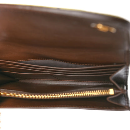 Prada Velluto Ricamo Cahier Wristlet Flap Wallet Cammello 5 of 11