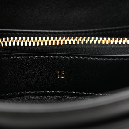 Celine Satinated Calfskin Mini 16 Top Handle Bag Black 7 of 10