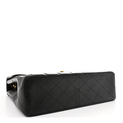 Chanel Lambskin Quilted XL Jumbo Single Flap Black 4 of 11