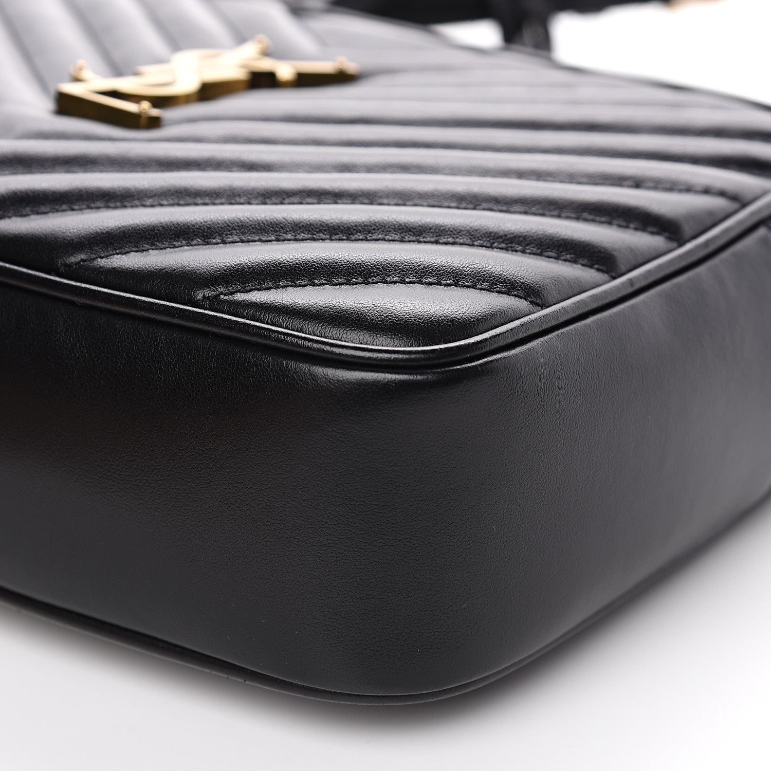 Saint Laurent Calfskin Matelasse Monogram Lou Camera Bag Black 7 of 8