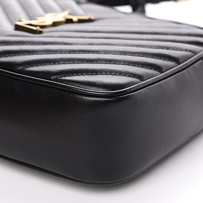 Saint Laurent Calfskin Matelasse Monogram Lou Camera Bag Black 7 of 8