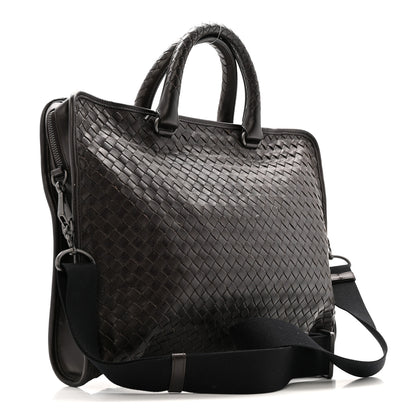 Bottega Veneta Calfskin Leggero Intrecciato Briefcase Ebano 3 of 15