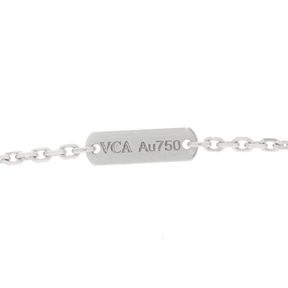 Van Cleef & Arpels 18K White Gold Mother Of Pearl Vintage Alhambra Pendant Necklace 4 of 5