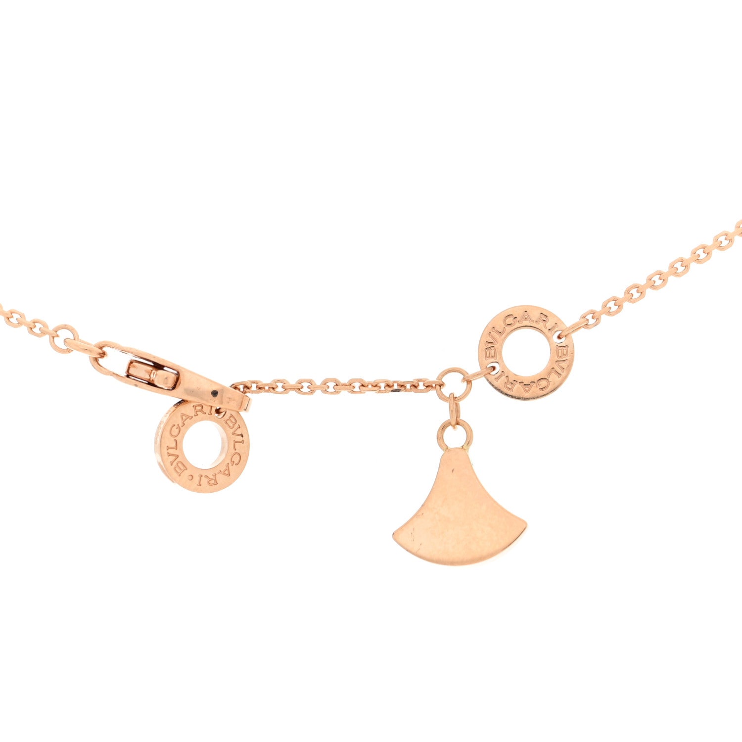 Bulgari 18K Rose Gold Diamond Carnelian Divas' Dream Pave Pendant Necklace 4 of 4