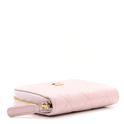 Chanel Caviar Quilted Zip Coin Purse Light Pink 4 of 7