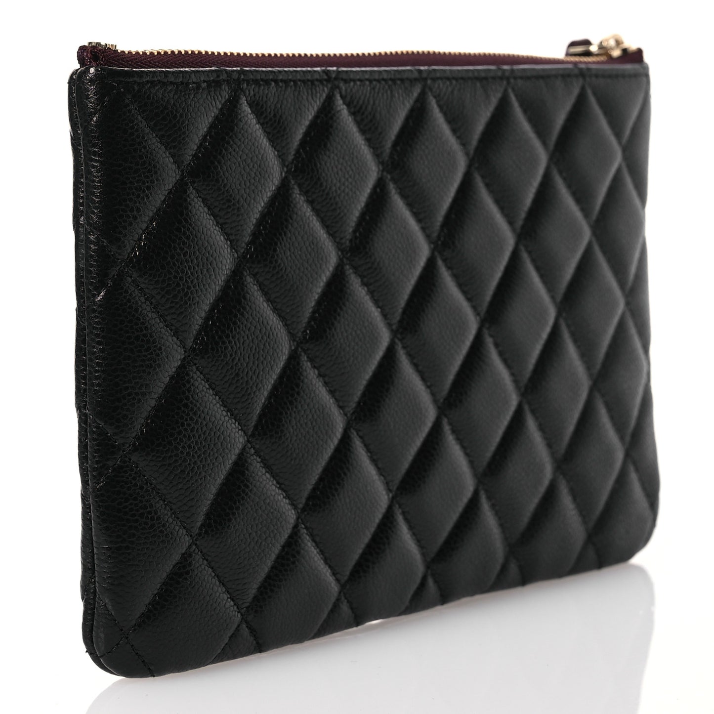 Caviar Quilted Cosmetic Case Black