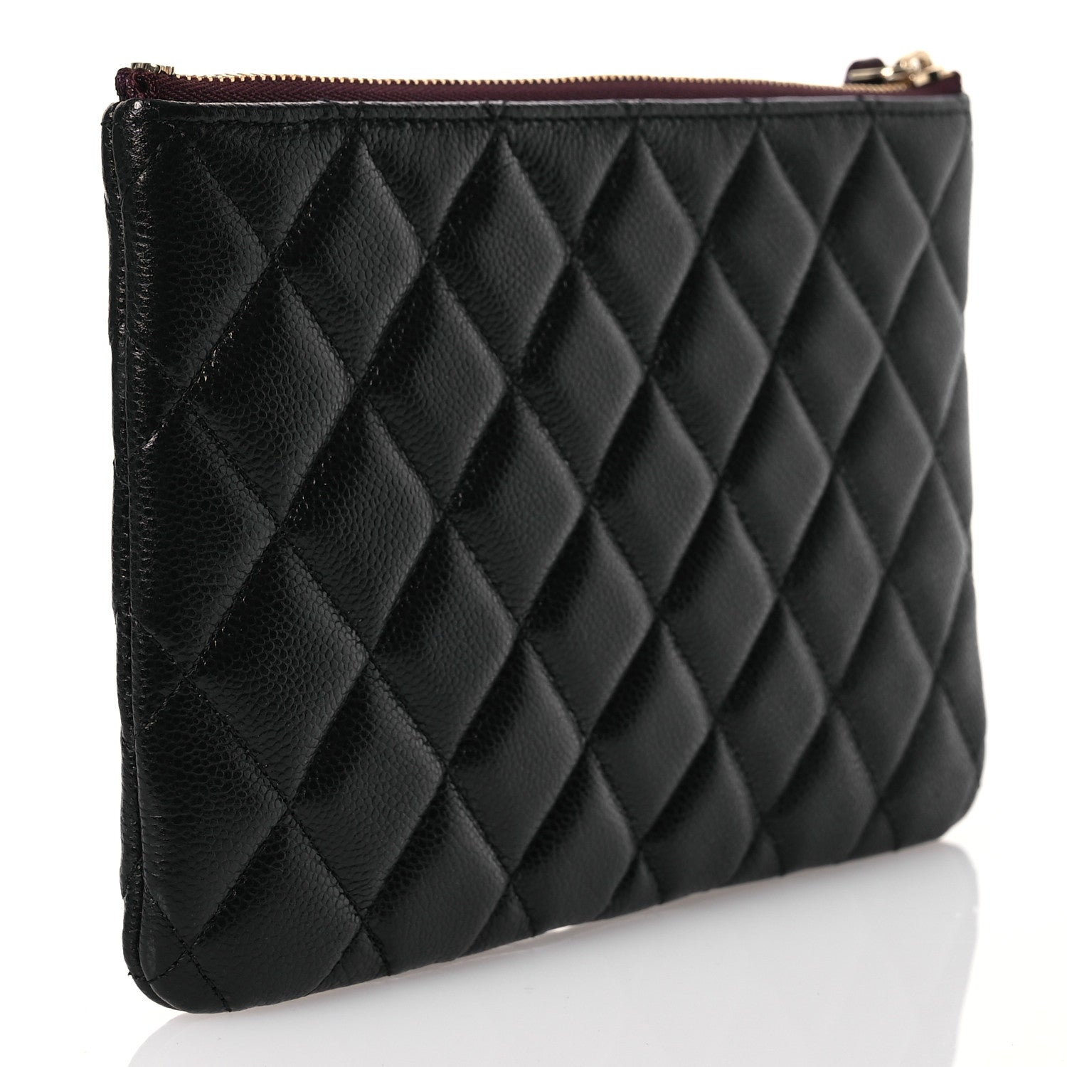 Chanel Caviar Quilted Cosmetic Case Black 3 of 10