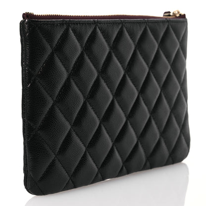 Chanel Caviar Quilted Cosmetic Case Black 3 of 10