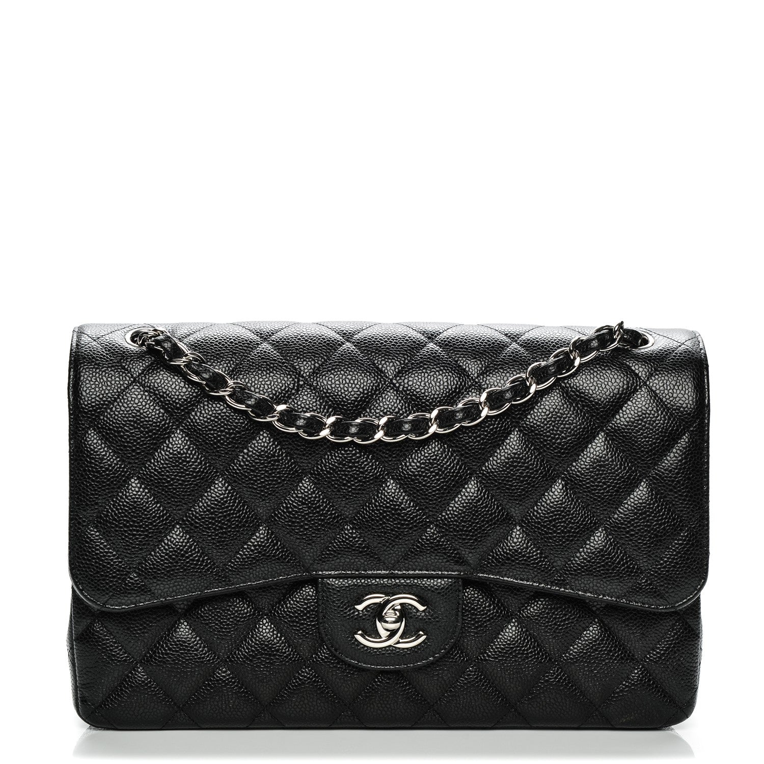 Chanel Caviar Quilted Jumbo Double Flap Black 1 of 7