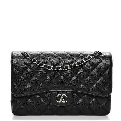Chanel Caviar Quilted Jumbo Double Flap Black 1 of 7