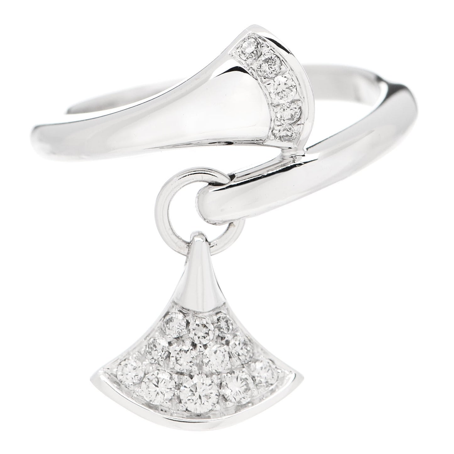 18K White Gold Diamond Divas' Dream Ring 48 4.5