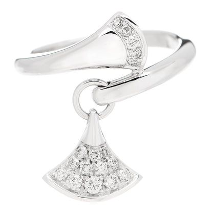 Bulgari 18K White Gold Diamond Divas' Dream Ring 48 4.5 1 of 6