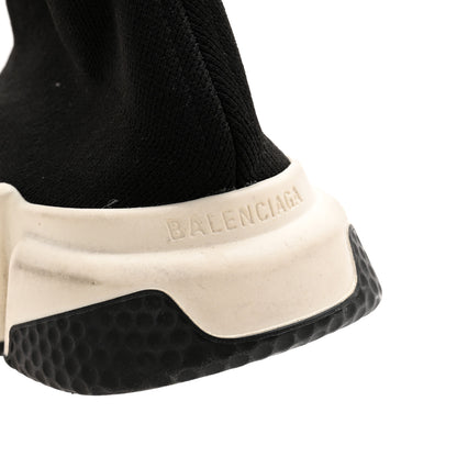Balenciaga Neoprene Knit Womens Speed Sneakers 40 Black White 12 of 12