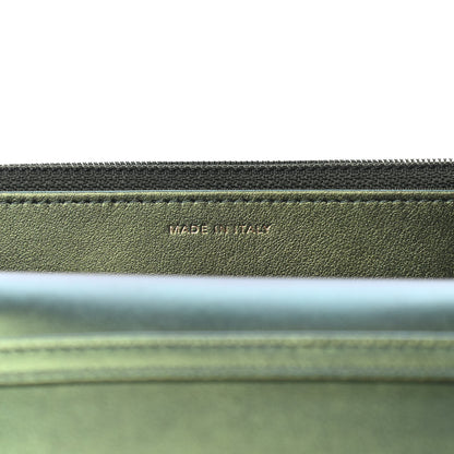 Chanel Metallic Aged Calfskin Quilted 2.55 Reissue Wallet on Chain WOC Green 7 of 11