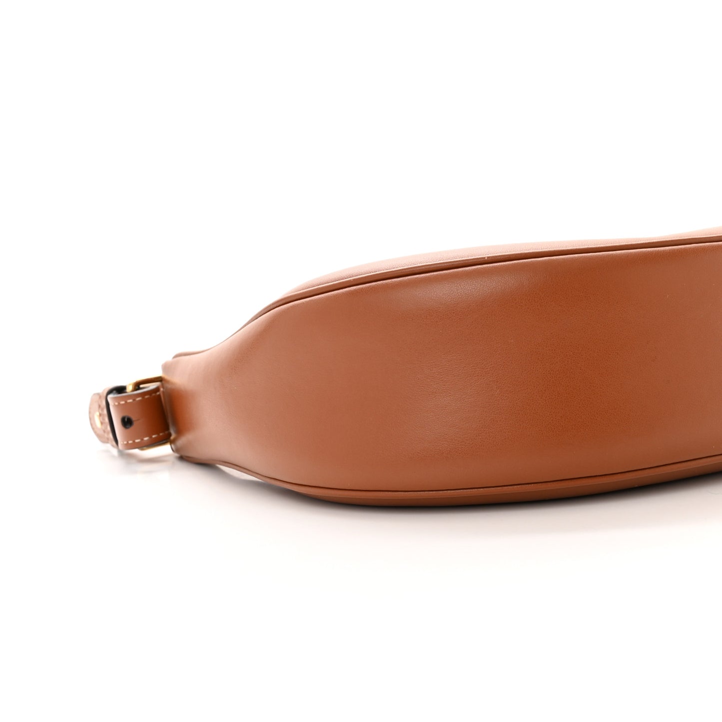 Smooth Calfskin Medium Strap Ava Triomphe Shoulder Bag Tan