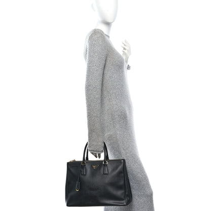 Prada Saffiano Large Galleria Double Zip Tote Black 2 of 13