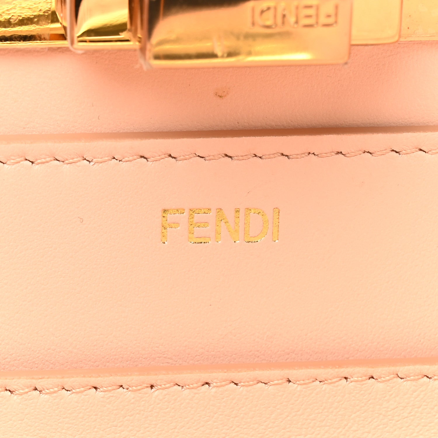Fendi Vitello Seta Shiny Nappa Medium Peekaboo I SEE U Satchel Avocado Light Rose 7 of 14
