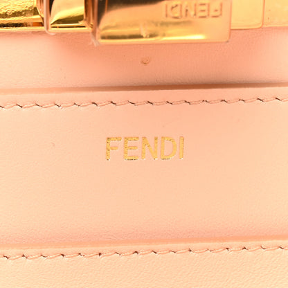 Fendi Vitello Seta Shiny Nappa Medium Peekaboo I SEE U Satchel Avocado Light Rose 7 of 14