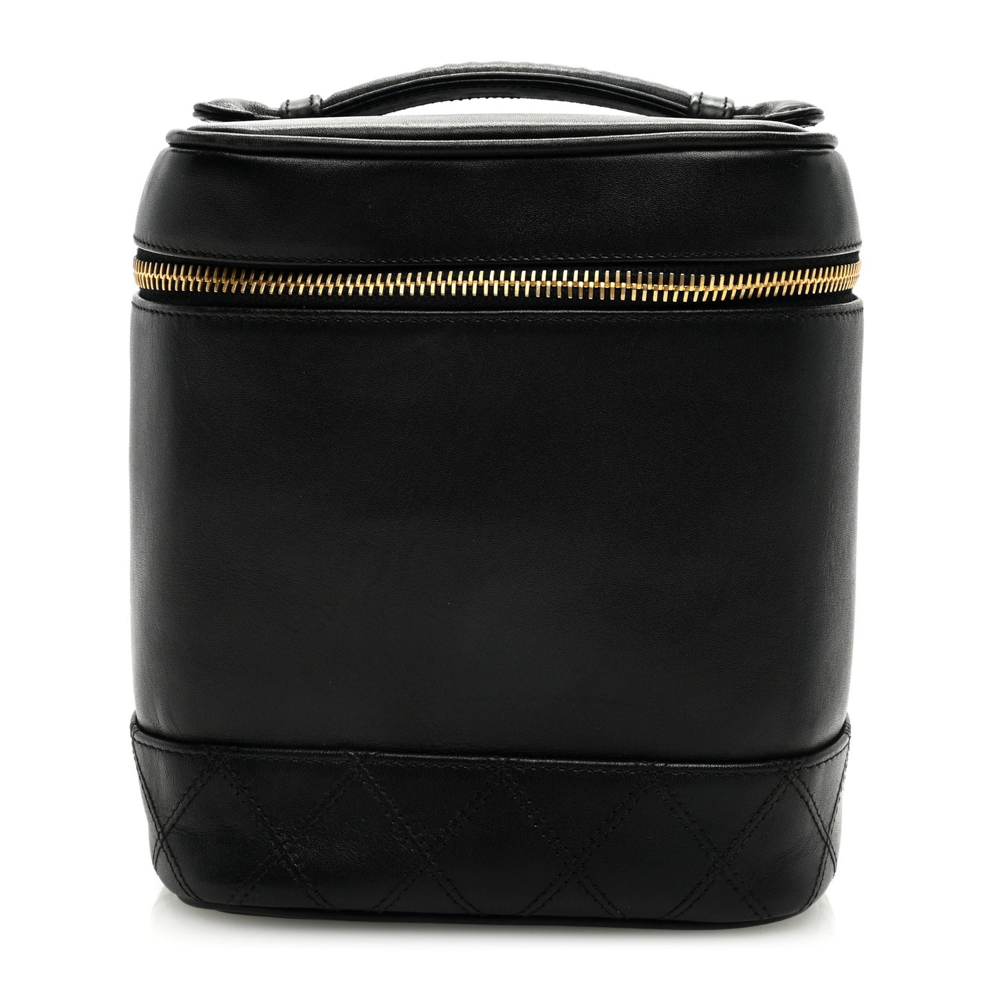 Lambskin Vanity Cosmetic Bag Black