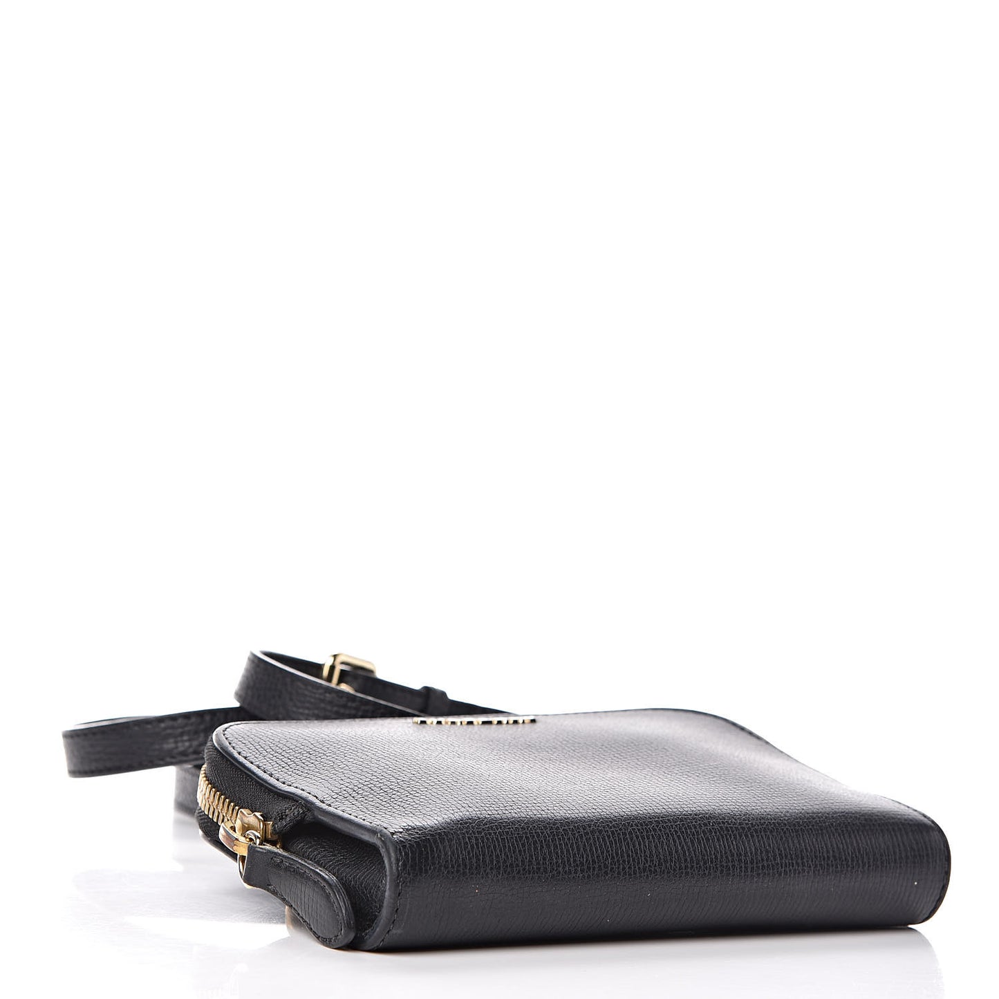 Grain Calfskin Small Crossbody Bag Black