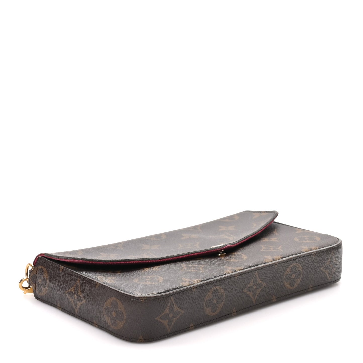 Monogram Pochette Felicie Chain Wallet Fuchsia