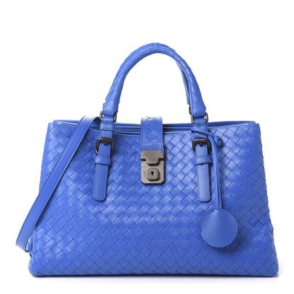 Bottega Veneta Calfskin Leggero Intrecciato Small Roma Bluette 1 of 9
