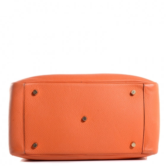 Hermes Taurillon Clemence Lindy 34 Orange 5 of 18