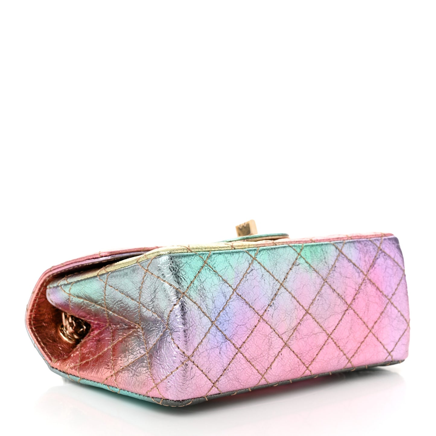 Metallic Goatskin Quilted Mini 2.55 Reissue Flap Multicolor