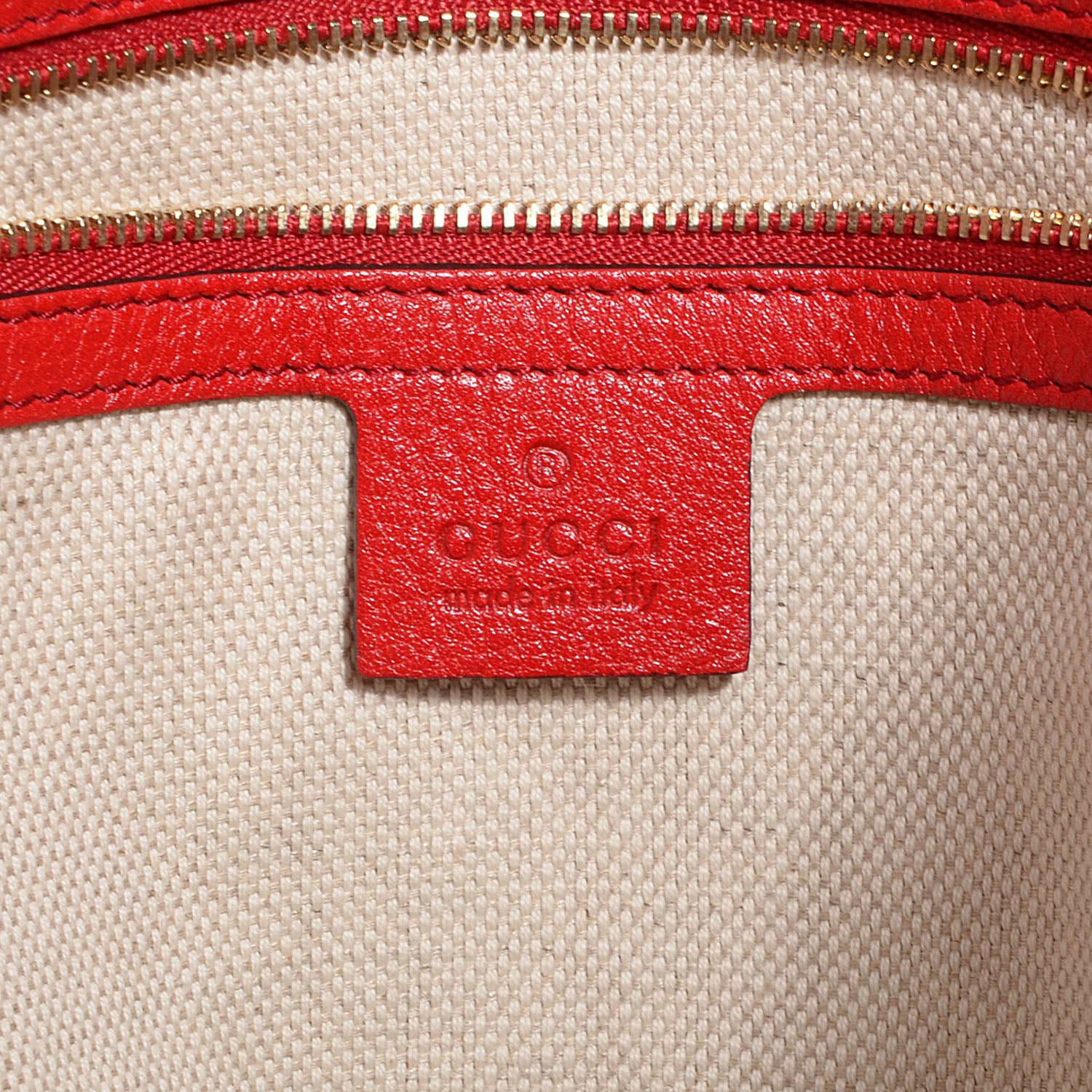 Gucci Pebbled Calfskin Large Soho Shoulder Bag Red 8 of 9