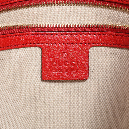Gucci Pebbled Calfskin Large Soho Shoulder Bag Red 8 of 9