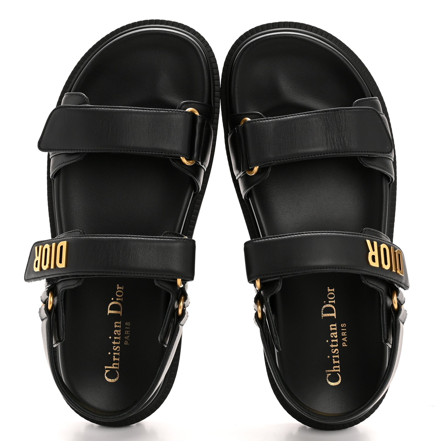 Christian Dior Lambskin Dioract 10mm Sandals 38 Black 2 of 9