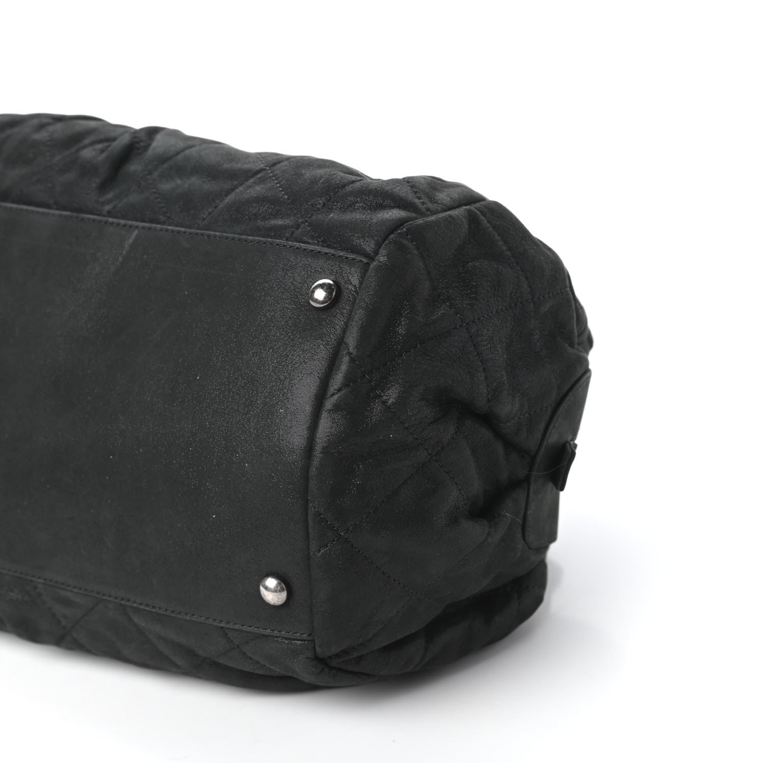 Chanel Iridescent Calfskin Chic Quilt Bowling Bag Black 7 of 10