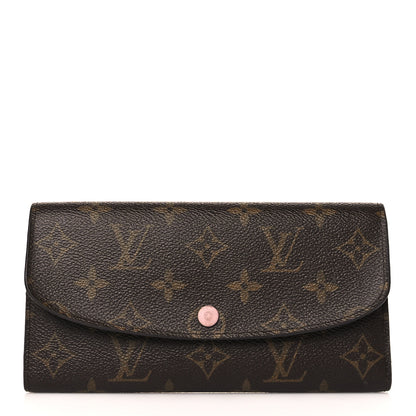 Louis Vuitton Monogram Emilie Wallet Rose Ballerine 1 of 8