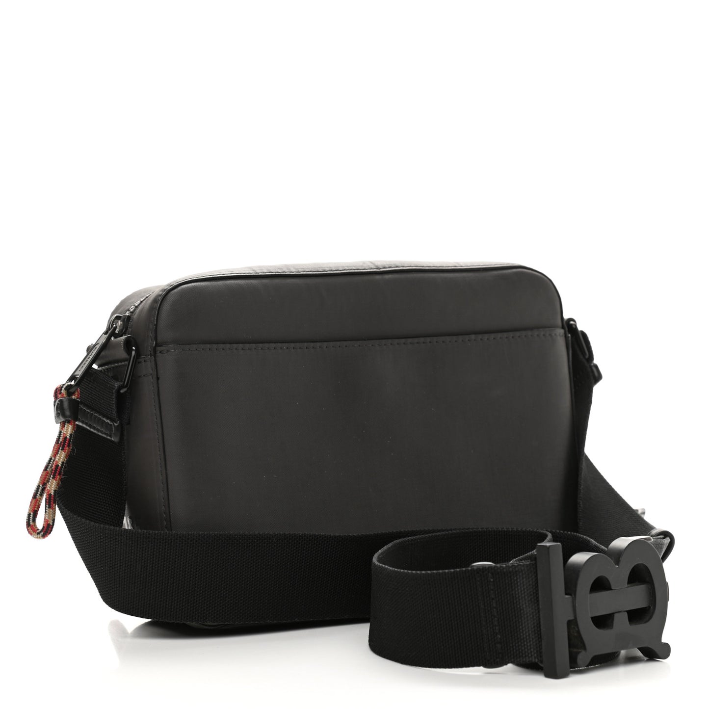 Cotton Canvas Horseferry Print Crossbody Bag Black