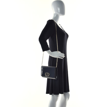 Christian Dior Patent 30 Montaigne Pouch Black 2 of 9
