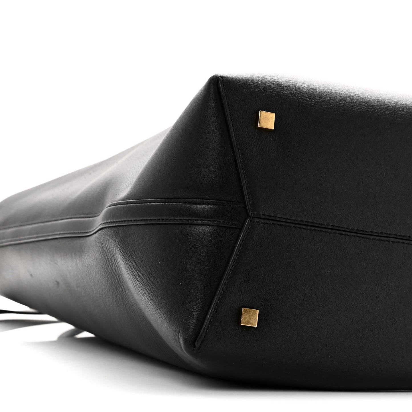 Shiny Calfskin Le 37 Long Bucket Bag Black